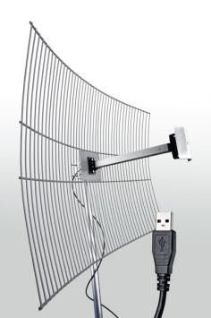 Antena USB Parábola de Grade 2.4 GHz 25 dBi USB-2510